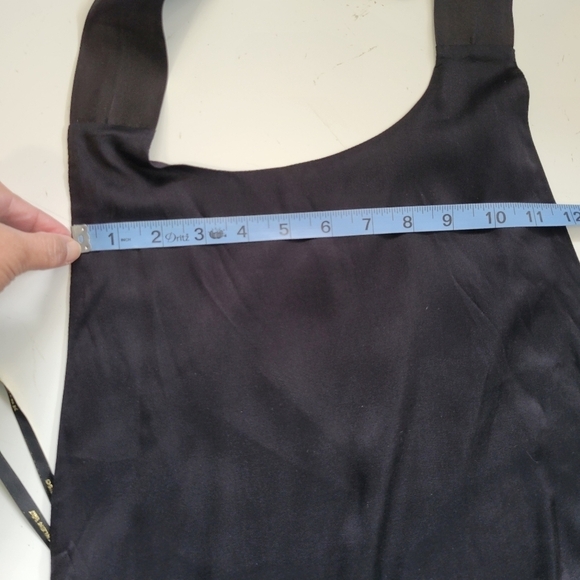 Osklen Mini Silk Bubble Hem Strap Black Dress M - Picture 5 of 11